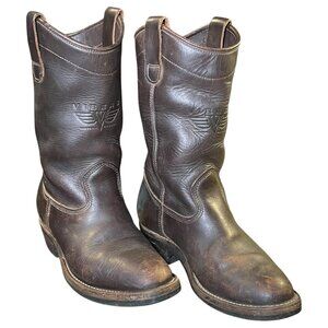 Viberg Stallion Leather Cowboy Work Boot UK8 US 9 Brown Men’s Pull On Chop Toe